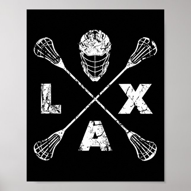 Poster Lacrosse Lax Cross Axis (Frente)