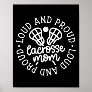 Poster Lacrosse Louca E Orgulhosa Mãe Engraçada