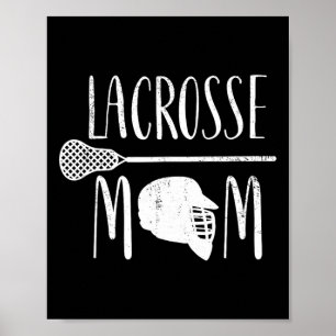 Poster Lacrosse Mãe Mulher Vintage Lax Gift Shirt