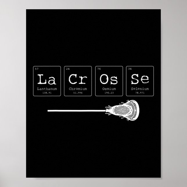 Poster Lacrosse - Mesa Periódica De Elementos Química 1 (Frente)