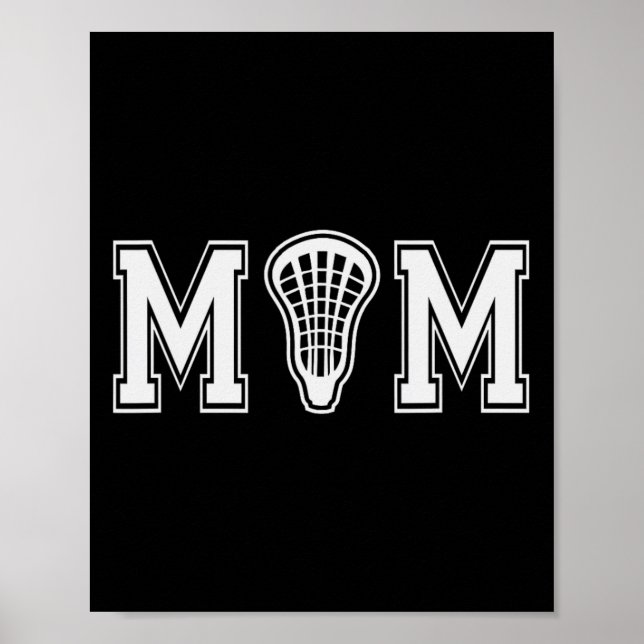 Poster Lacrosse Para A Mãe Com Lax Stick Head Presente Pa (Frente)