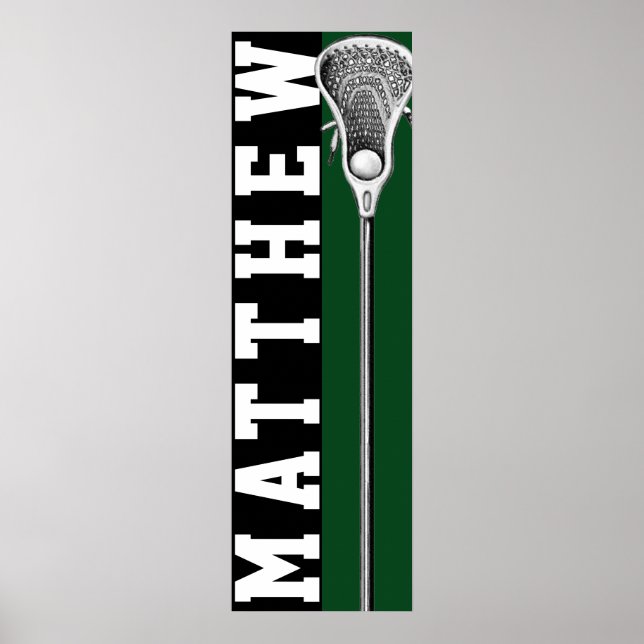 Poster Lacrosse Player Green (Frente)