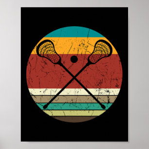 Poster Lacrosse Player Team Sport Lax Goalie Laxing Vinta