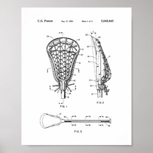 Pôster Lacrosse Stick Patent