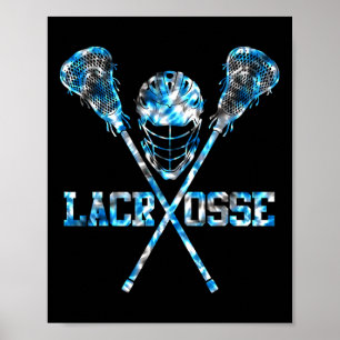 Poster Lacrosse Tie Dye Para Homens Meninas Lâmpadas