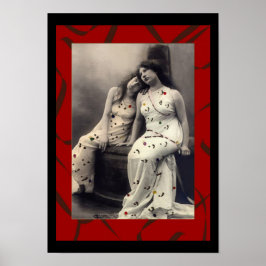 Poster Ladies with long hair Victorian image