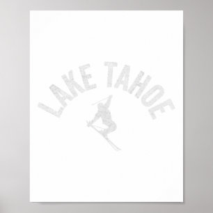 Poster Lado De Esqui Tahoe Ca Alpino Ski Vintage Tahoe Ca