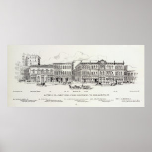 Pôster Lado oeste Califórnia e Sacramento da bateria