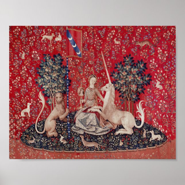 Poster Lady and Unicorn Medieval Tapestry Sight (Frente)