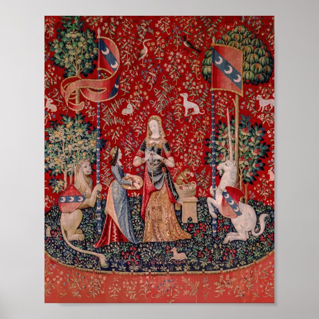 Poster Lady and Unicorn Medieval Tapestry Smell (Frente)