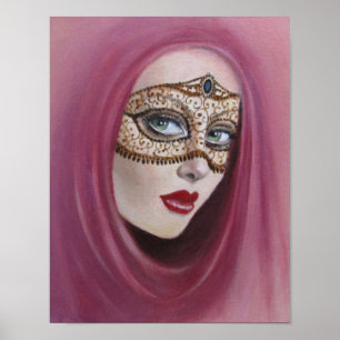PÔSTER LADY AT THE MASQUERADE BALL