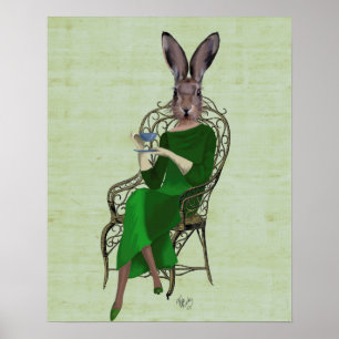 Pôster Lady Bella Rabbit Taking Tea