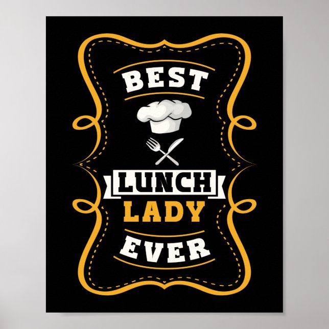Poster Lady Best Lunch Lady Ever Lunch (Frente)