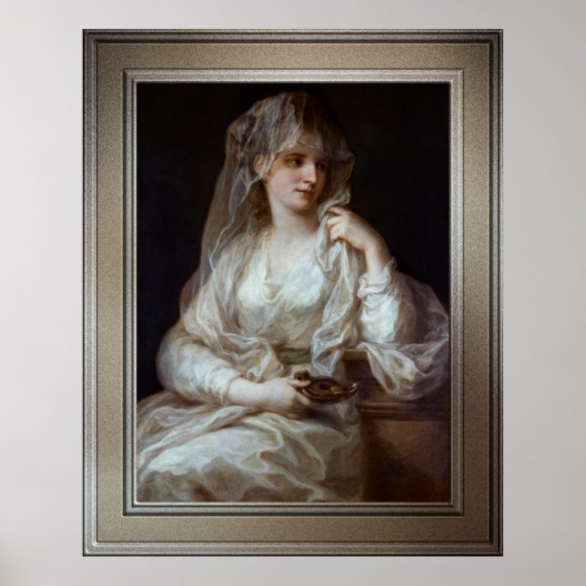 Poster Lady como Virgem Vestal por Angelika Kauffmann (Frente)