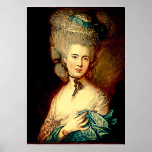 Poster Lady em azul, Duquesa da Geórgia, gainsborough