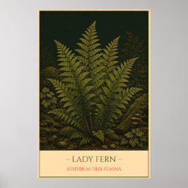 Poster Lady Fern – Vintage Botanical Illustration