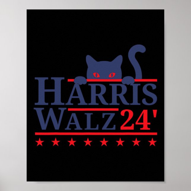Poster Lady For Kamala Harris Tim WAlzheimer 2024 (Frente)