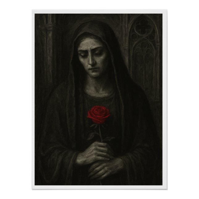 Pôster Lady in Mourning Gothic Poster (Frente)