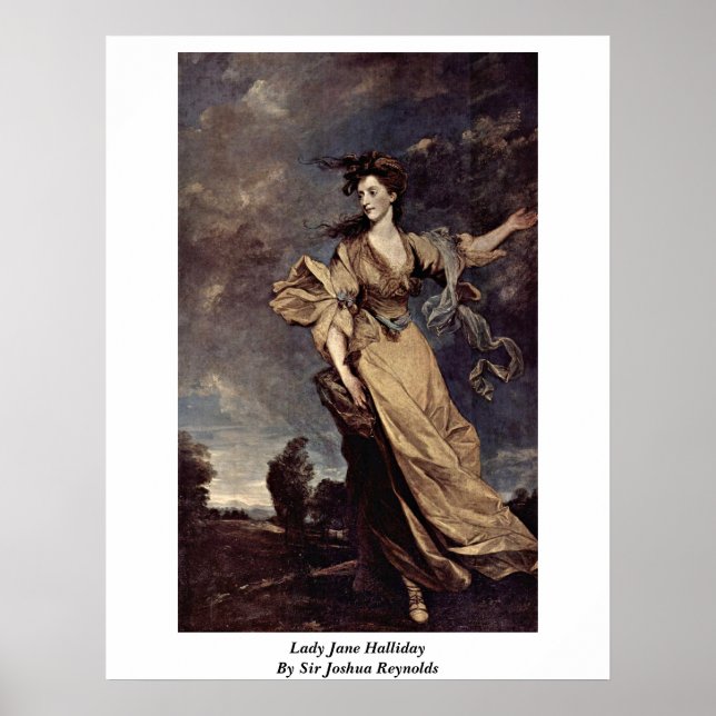 Poster Lady Jane Halliday Por Sir Joshua Reynolds (Frente)