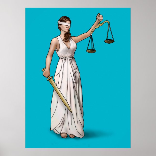 Pôster Lady Justice - Scuba Blue (Frente)