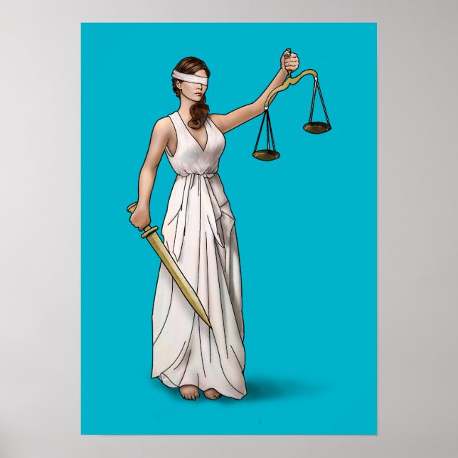 Pôster Lady Justice - Scuba Blue (Frente)