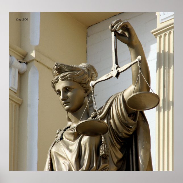 Pôster Lady Justice Statue, Virginia City, Nevada (Frente)