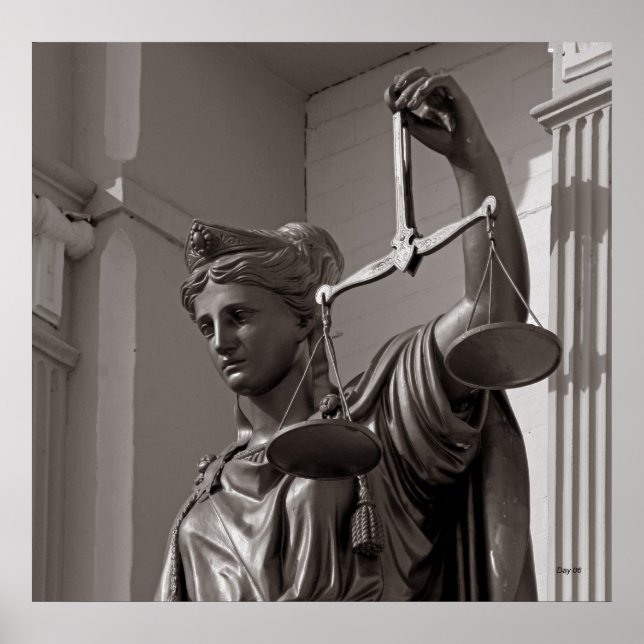 Pôster Lady Justice Statue, Virginia City, Nevada (Frente)