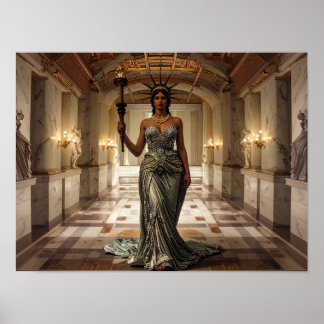 Poster Lady Liberty Democracy Freedom Liberty Art
