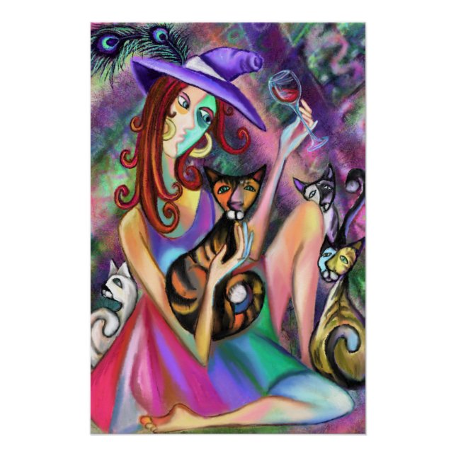 Pôster Lady Loves Cats Poster (Frente)