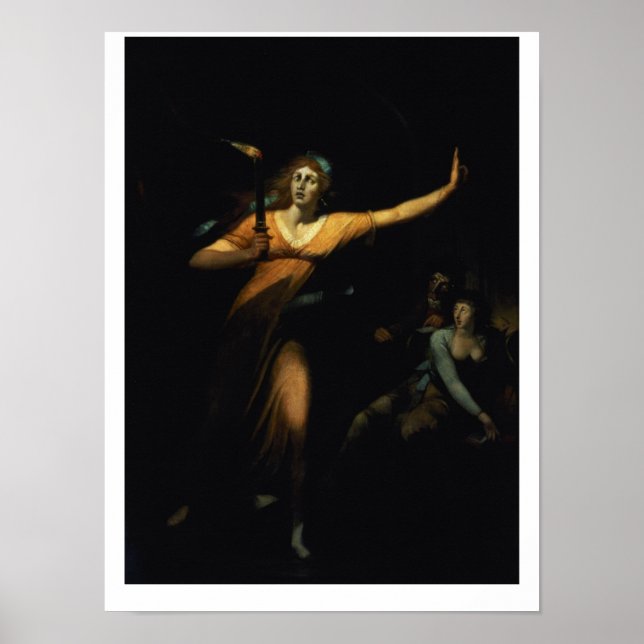 Poster Lady Macbeth Sleepwalk, 1783 (óleo na canvas) (Frente)