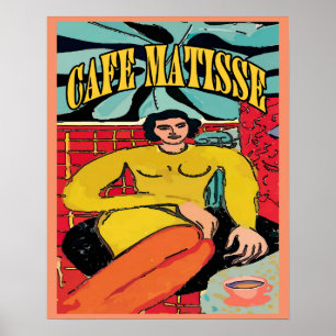 Pôster Lady Matisse no Cafe Matisse