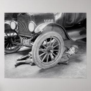 Poster Lady Mechanic, 1920. Foto Antiga