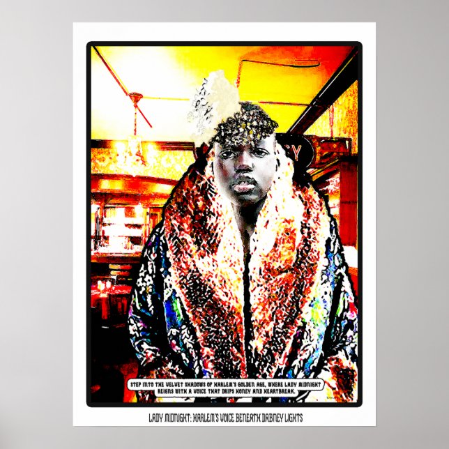 Poster Lady Midnight: A Voz de Harlem sob Dabney Light (Frente)