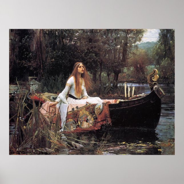 Pôster Lady of Shalott Canvas Print (Frente)