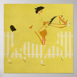 POSTER LADY ON HORSE