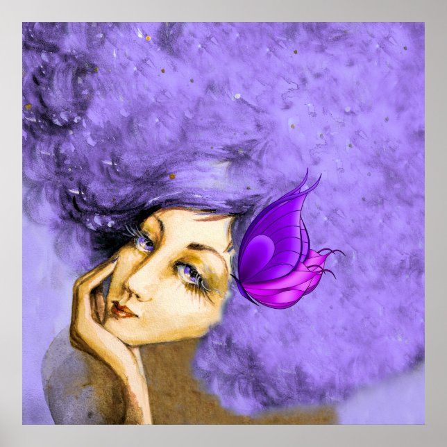 Poster Lady Papilionem Art (Frente)
