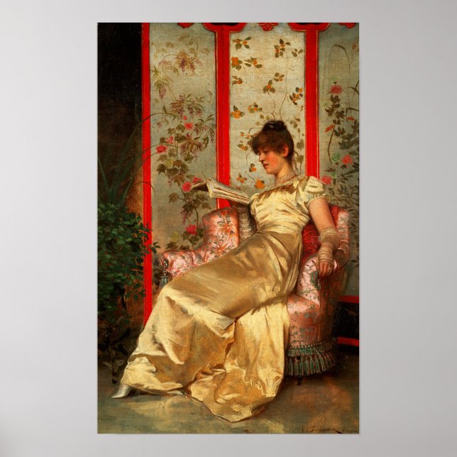 Pôster Lady Reading (Frente)