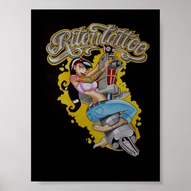 Poster Lady Tattoo (Frente)