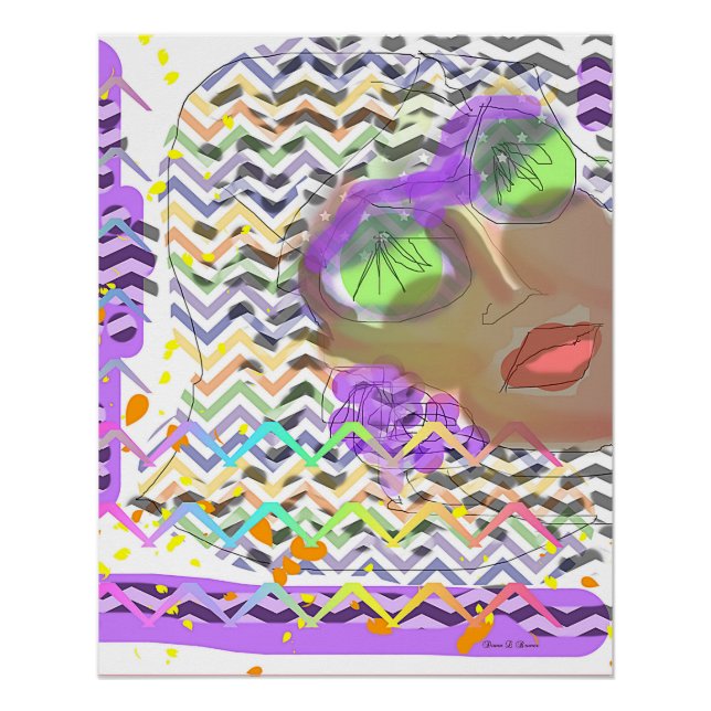 Pôster Lady Vestindo as lentes verdes (Frente)