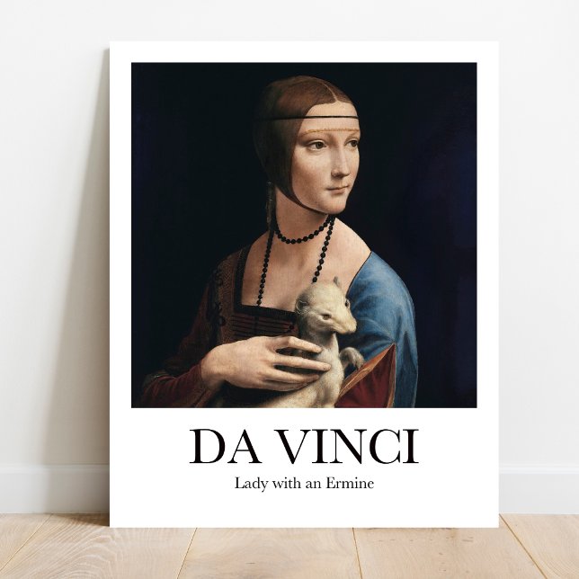 Poster Lady with an Ermine por Leonardo Da Vinci (Own a piece of history! ️ Da Vinci's Lady with an Ermine. Museum-quality poster)
