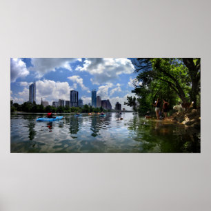 Poster Ladybird Lake Kayaks e Dog Park - Austin, Texas