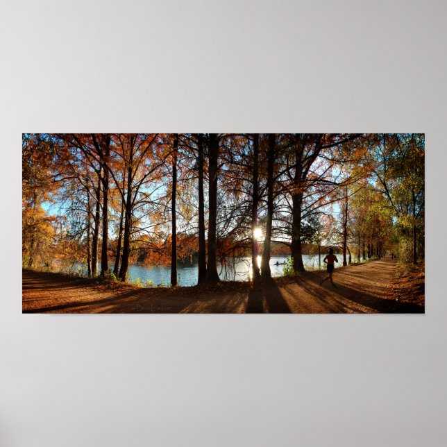 Pôster Ladybird Lake Running Trail - Austin, Texas (Frente)