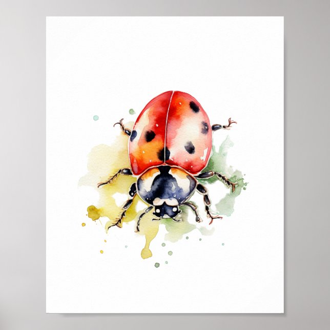 Poster Ladybug Cuja Cama de Água (Frente)