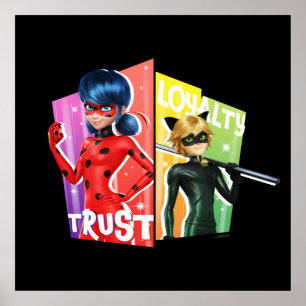 Poster Ladybug e Cat Noir   Confiança e lealdade