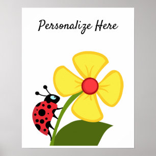 Poster Ladybug Flower