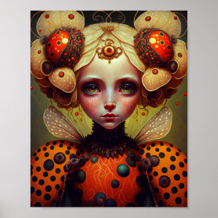 Poster Ladybug Queen 2 Cute Fantasy Art