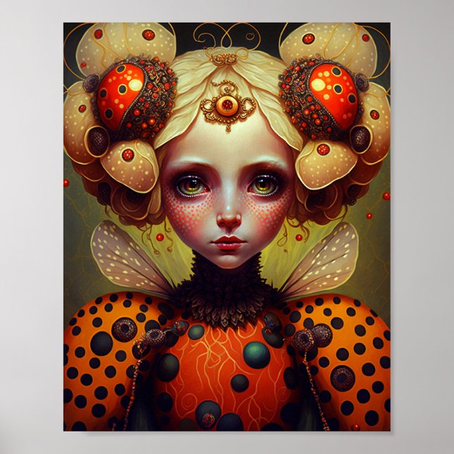 Poster Ladybug Queen 2 Cute Fantasy Art (Frente)