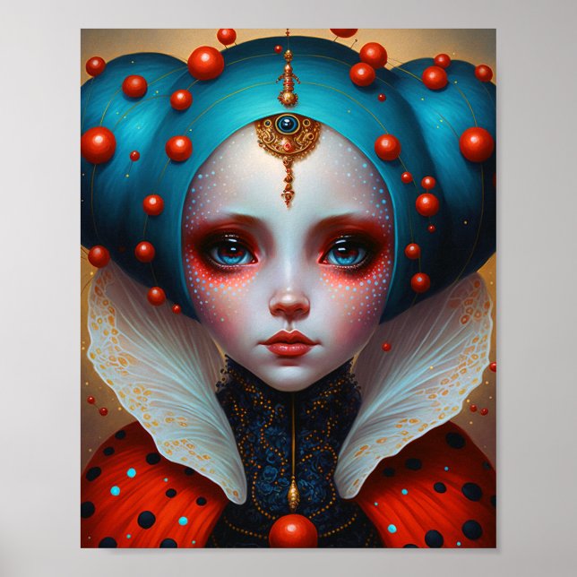 Poster Ladybug Queen Cute Fantasy Art (Frente)