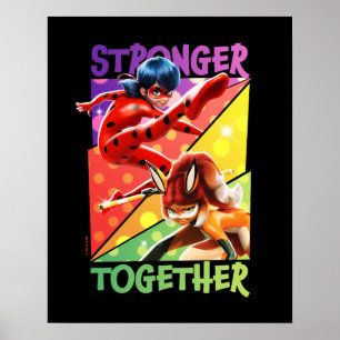 Poster Ladybug & Rena Rouge   Mais Fortes Juntos