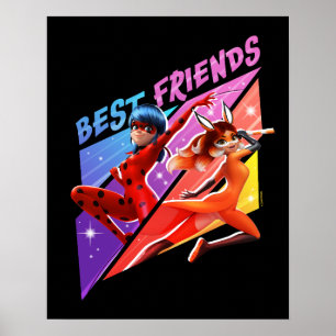 Poster Ladybug & Rena Rouge   Melhores Amigos
